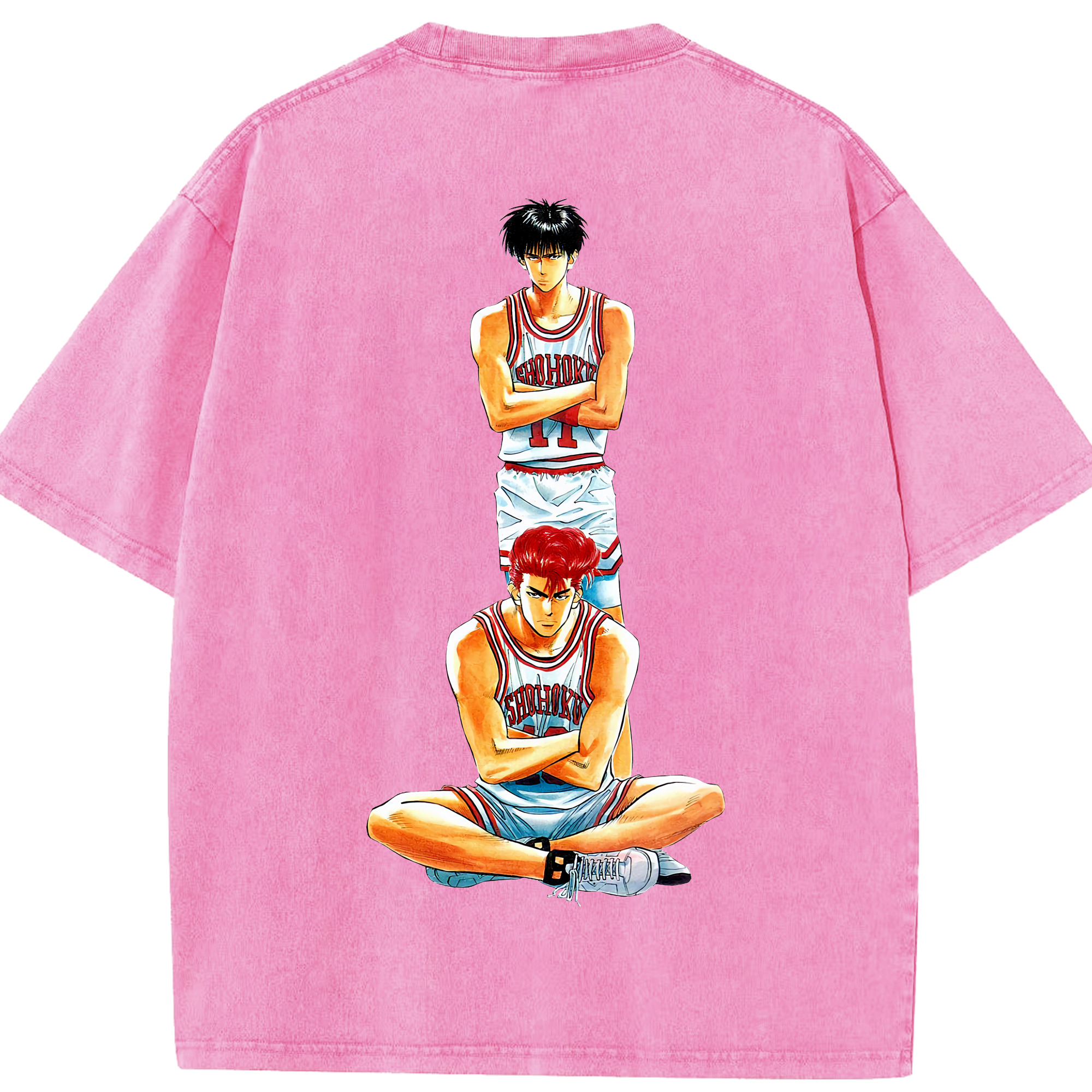 （画像用） SLAM DUNK／スラムダンク 綿100% ヴィンテージ風 半袖Tシャツ（背面プリント）